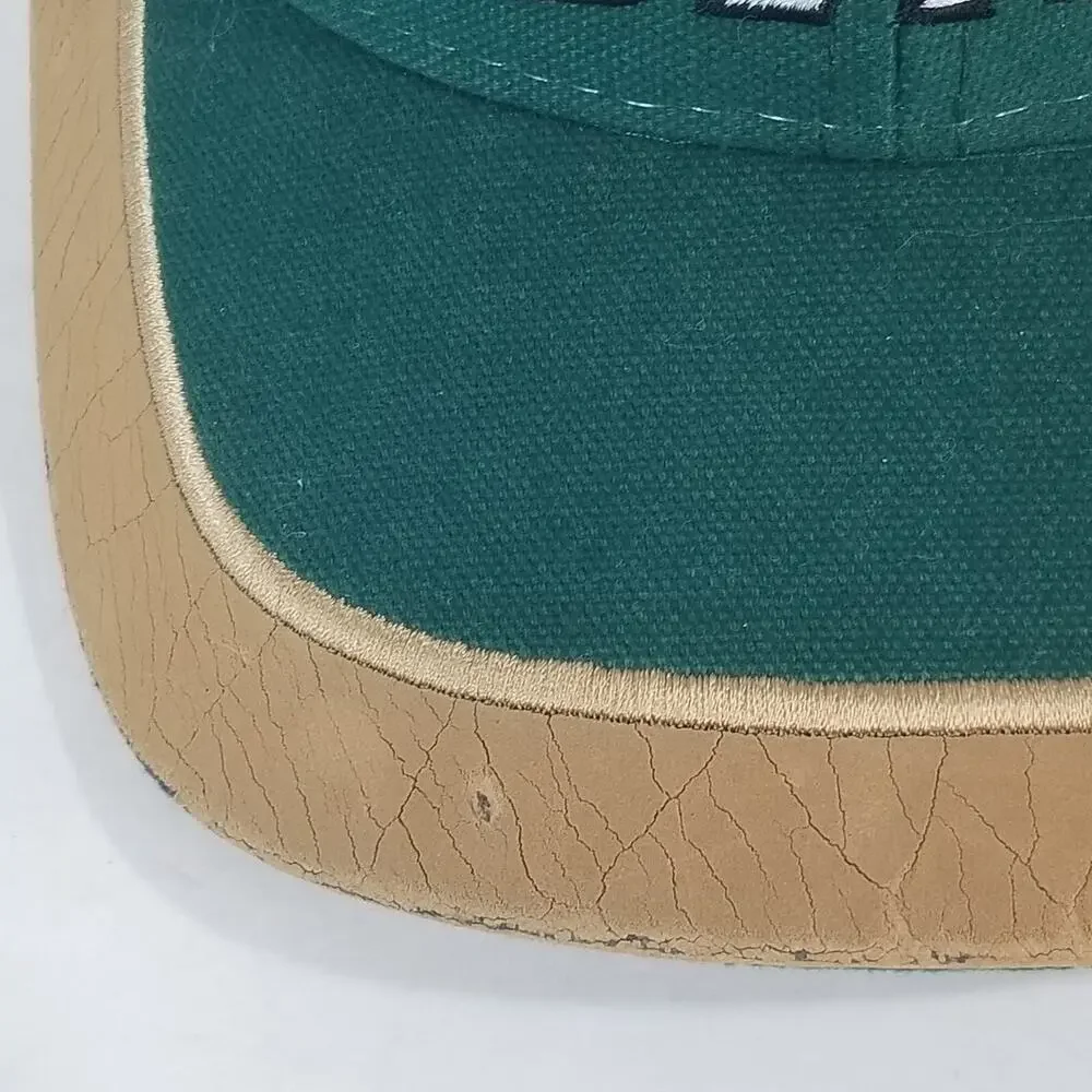 Puma Pro Line NF New York JetsCap Hat‎ Green Gold Strap Back flawed